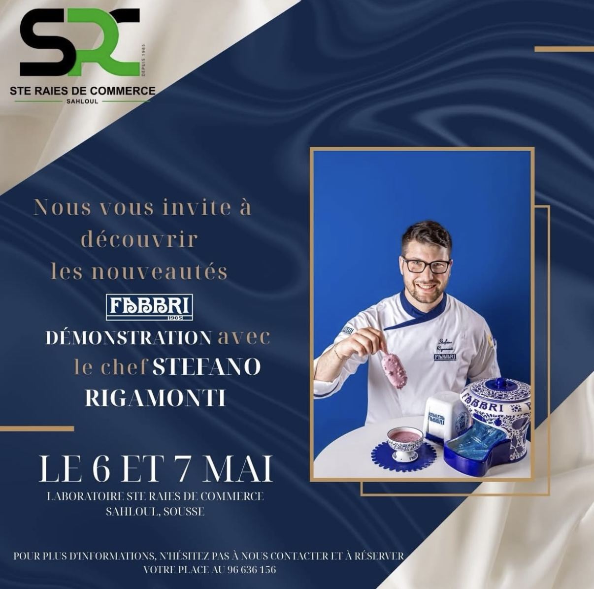 Invito alle dimostrazioni con lo chef Stefano Rigamonti a Sousse, in Tunisia